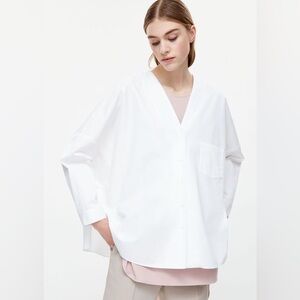 COS Collarless Shirt